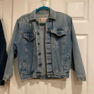 London Fog denim jacket distressed